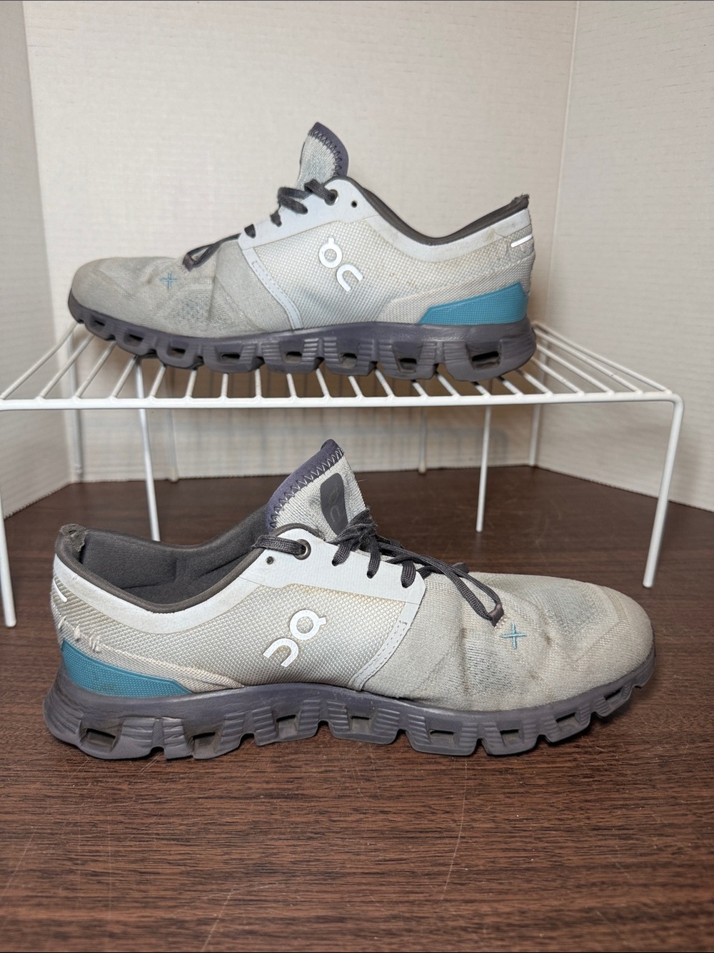 On Cloud X 3 Glacier Iron Men's Training Shoes 9.5 Gray Blue - Picture 10 of 13